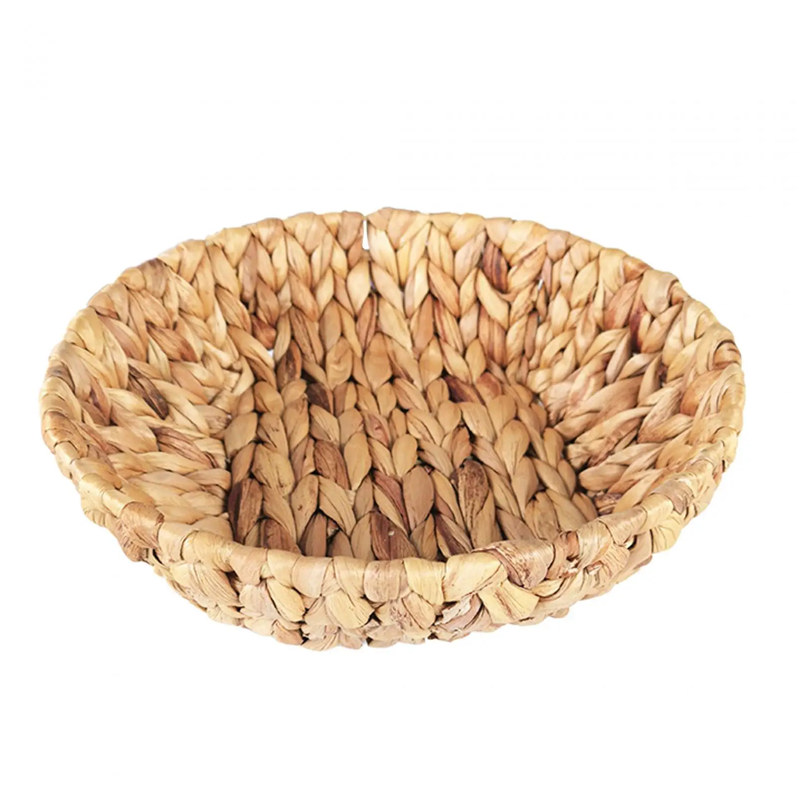 Grass Weaving Tray Wicker Serving Tray Snack Candy Storage Basket Woven Seagrass Tray for Coffee Table Bread