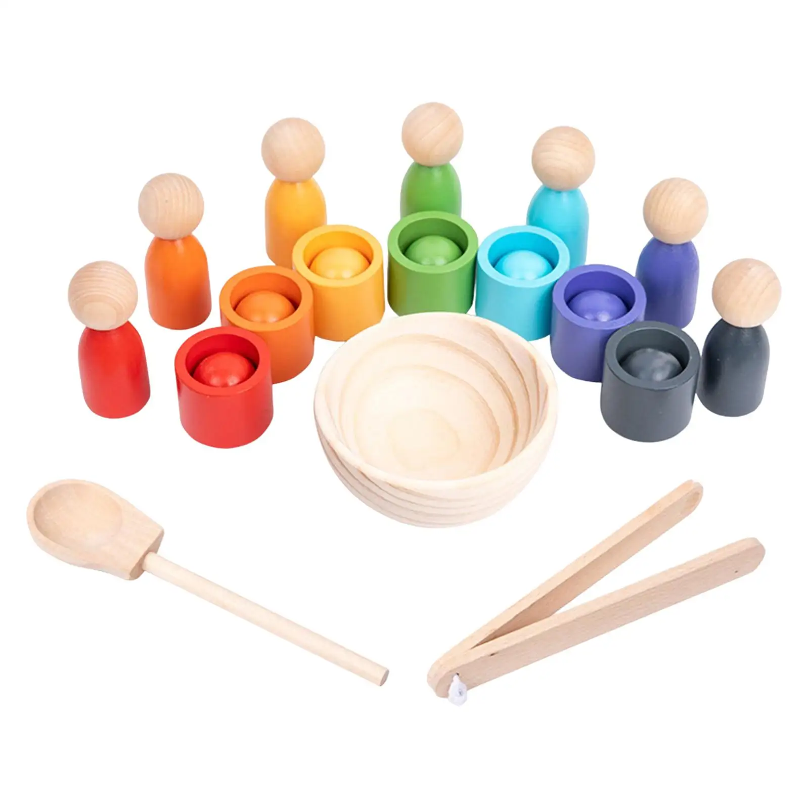 in Cups Montessori 7 color Preschool Sensory Toys Board Game