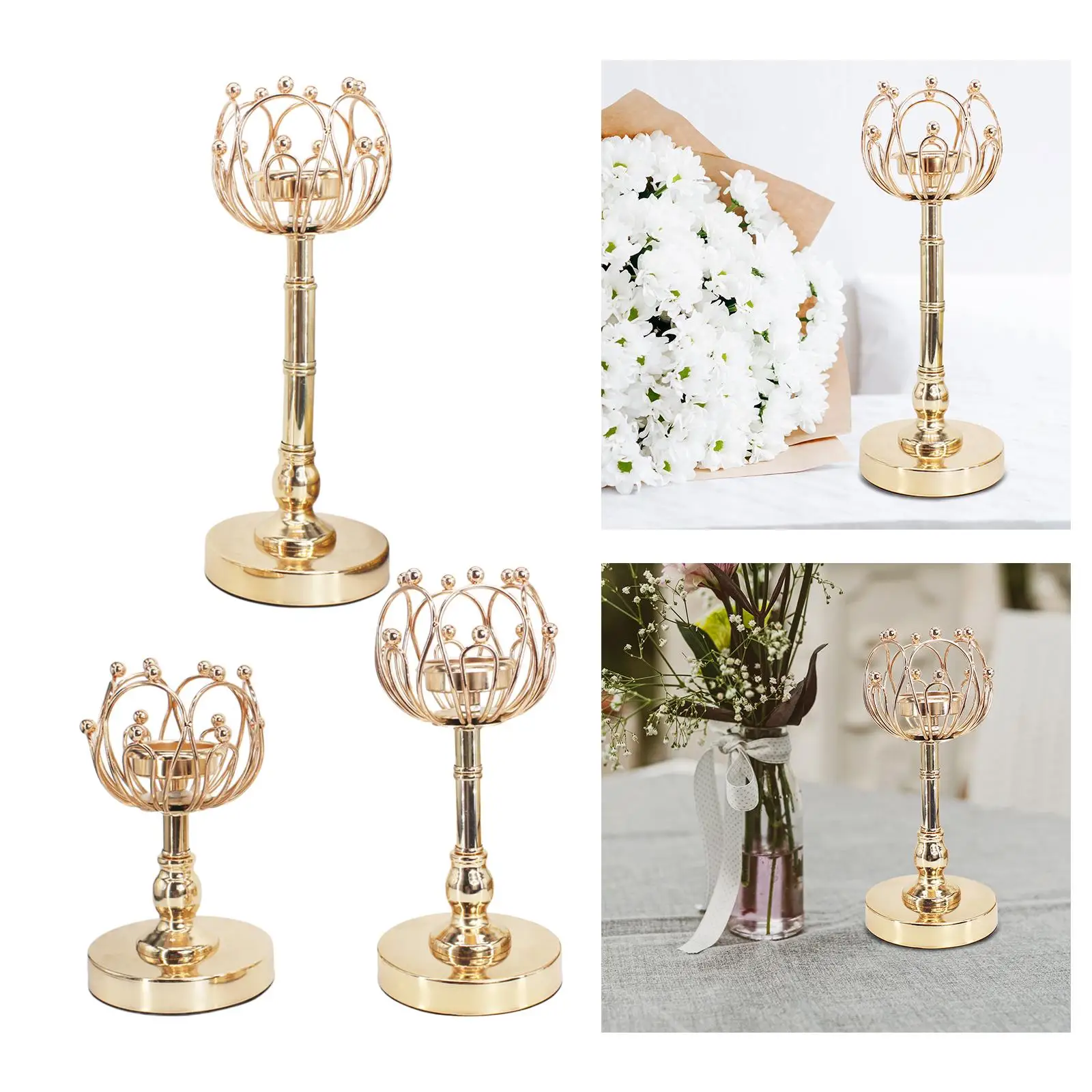 Luxury Pillar Candle Holders Dining Table Candlestick for Events Wedding Centerpieces Party Tabletop Ornaments