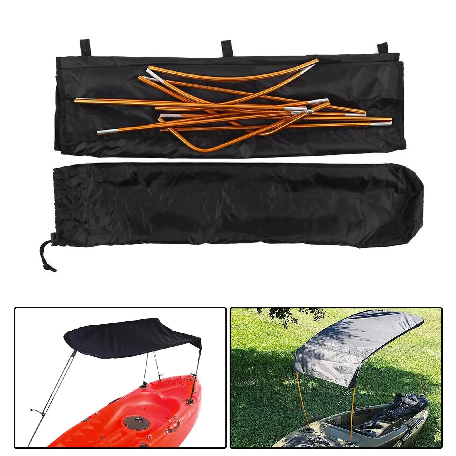 Rainproof Boat Sun Shelter Awning Top Cover Canopy Tent Portable for Picnic Water Sports Rafting Accessorie Canoe Sailboat