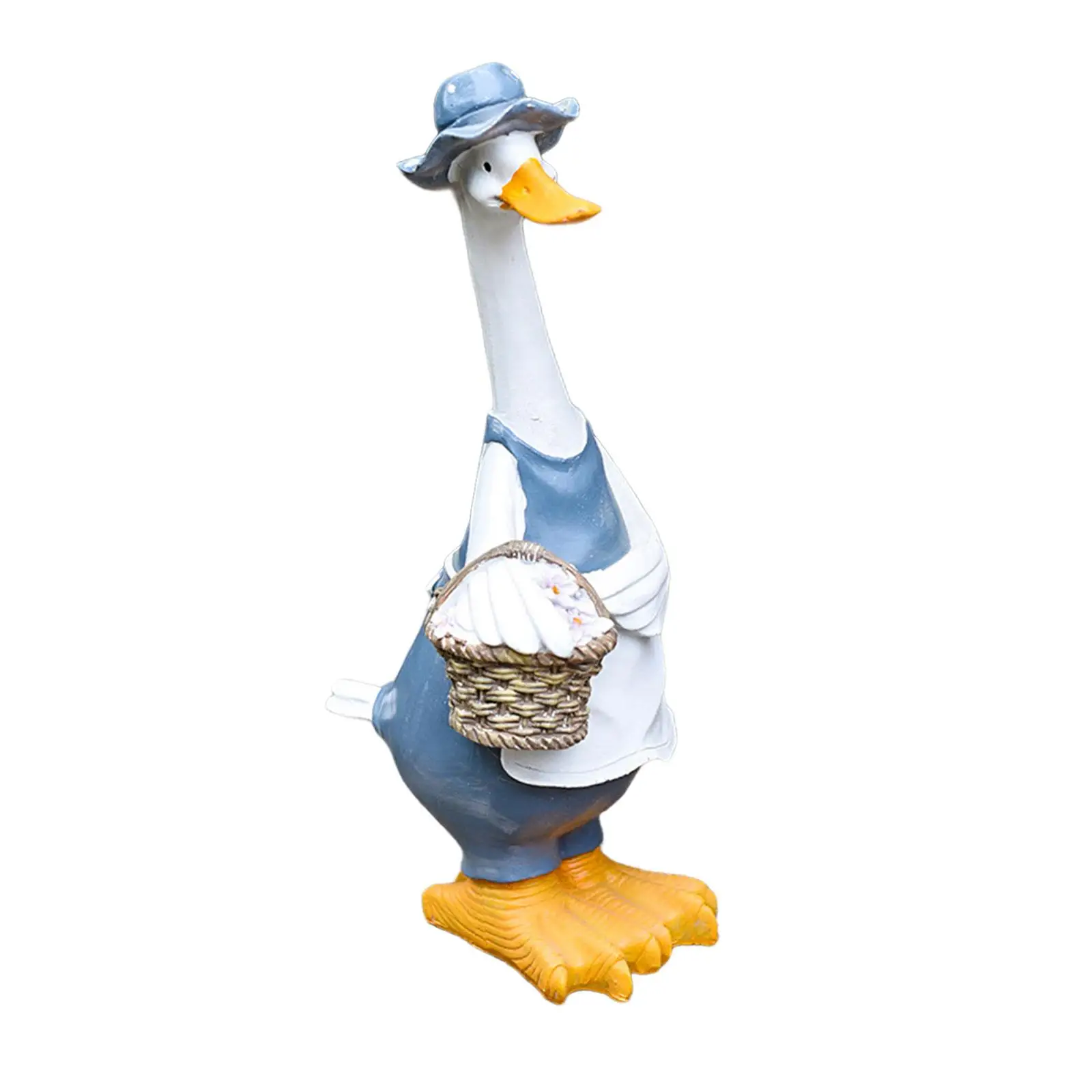 Garden Statue Decoration Funny Statues Sculpture Collections Adorable Duck Statue for Backyard Outdoor Lawn Garden Patio