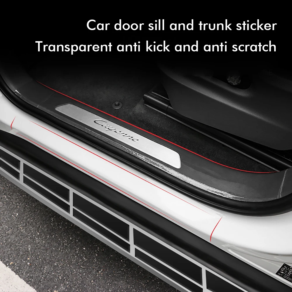 Auto Transparente Aufkleber Tür Rand Schutz Film Anti Scratch Universal Auto Tür Sill Aufkleber Film Auto Stoßstange Schwelle Schutz – Detail 11