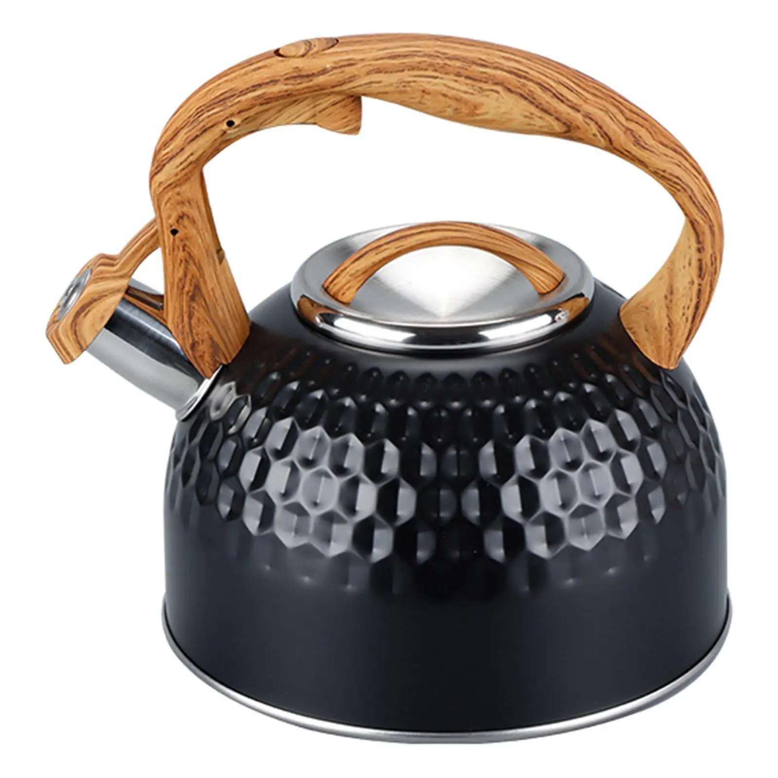 2.5 Pattern Teapot Whistling Kettle Apply to Various Stovetops Anti Heat Handle Durable Easily Carry and Store Professional