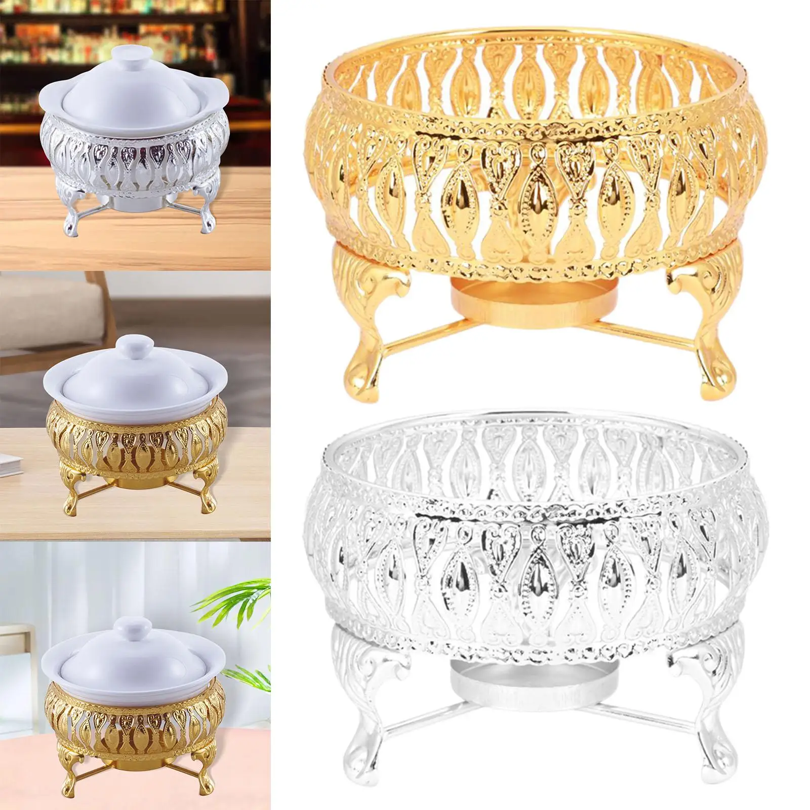 Zinc Alloy Teapot Warmer with Candle Holder Insulation Base Tealight Holder Support Teaware European Style Teapot  Warmer