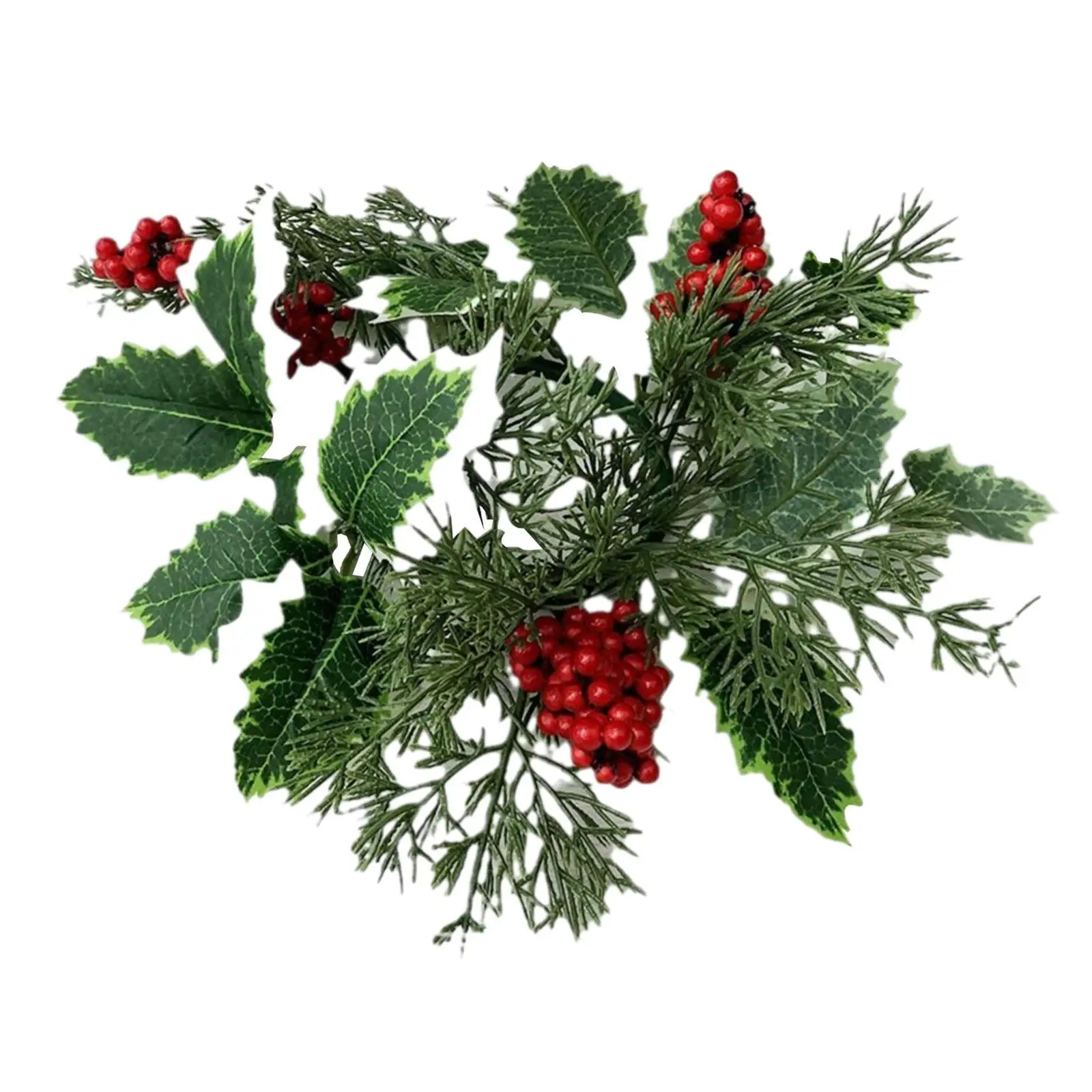 Pillar Candle Rings Wreath Berries Candle Holder for Bar Dining Table