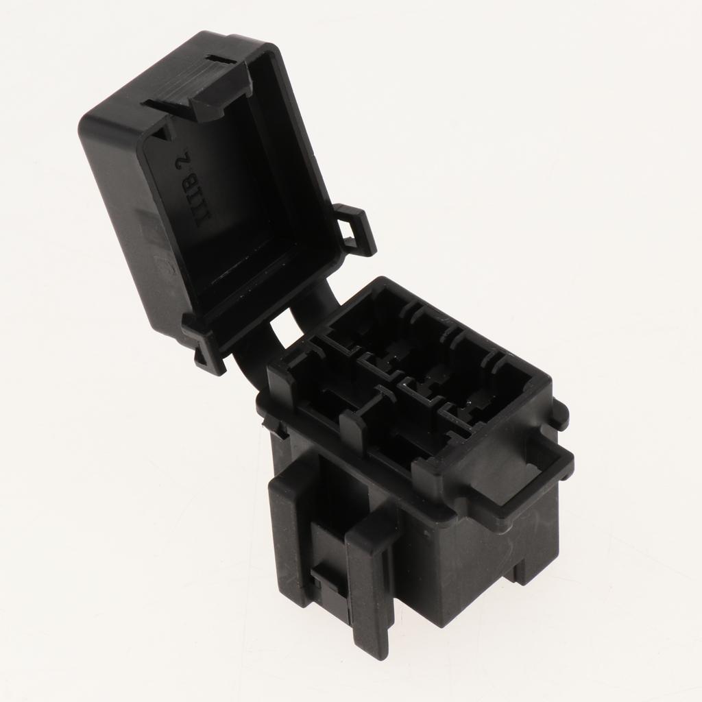 4 Way Blade Fuse Box & 1 Way Relay Box Combo Holder / Block for RV/Boat/Tanker/Trailer/Marine/Truck/SUV/Camper