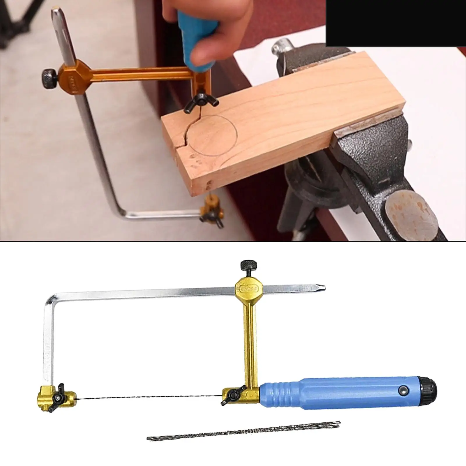 Hand Coping Saw Frame and Blades Set Adjustable Jewelers Saw for Jewelry Making Tool