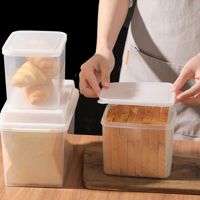 1pc Bread Storage Container With Lid, Suitable For Freezer, Refrigerator,  Kitchen, And Food Storage Room, Fda Approved, Airtight Seal, Bread Bin  Bread