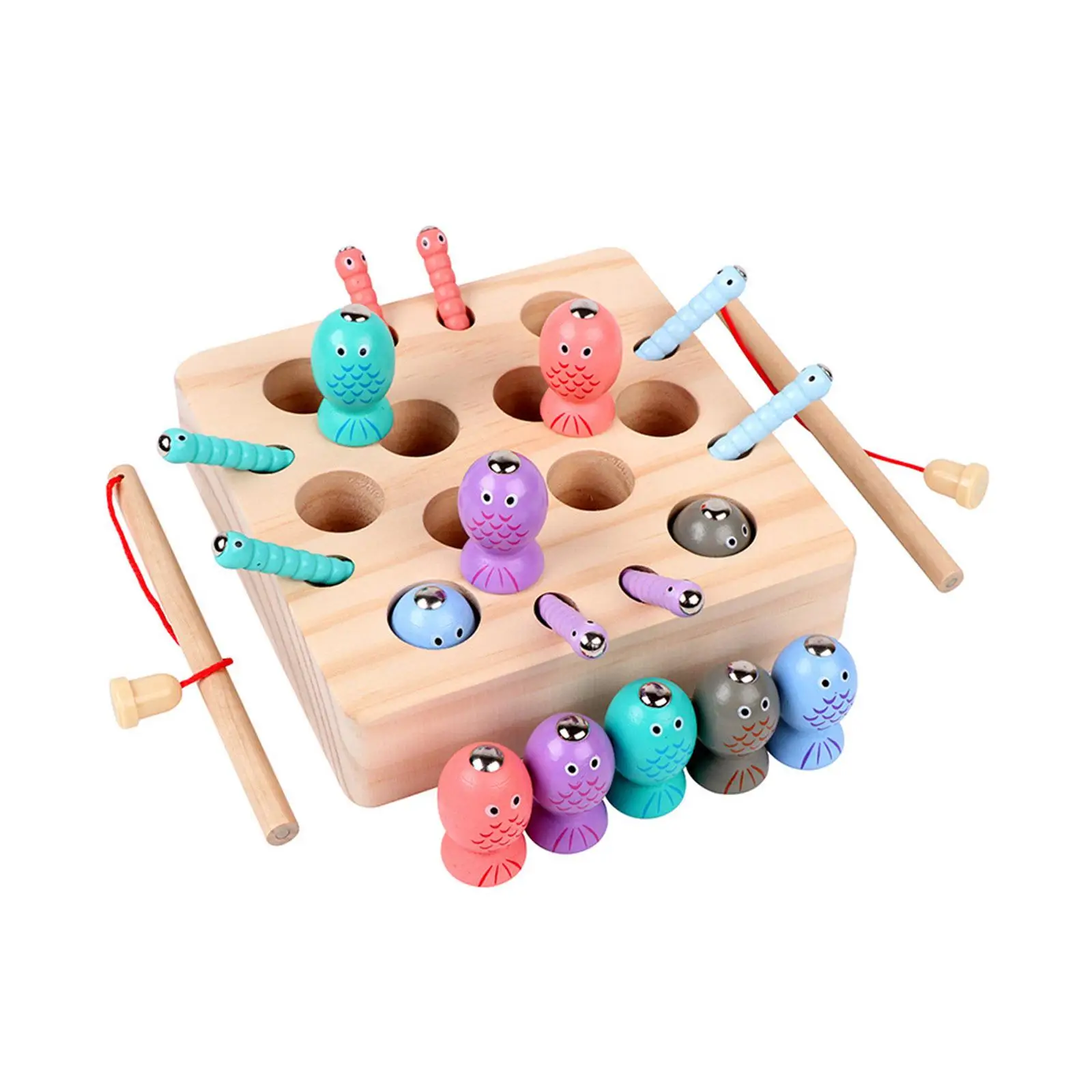 Learning Educational Toys Coordination Wooden Early Educational Montessori Fishing Toys Female Girlfriend Toddler Male Students