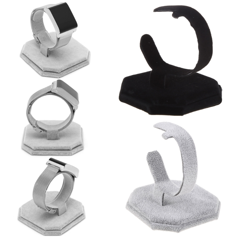 Schwarz c-förmiges Armband regal Wildleder kratz feste Uhr Display Rack Armband Lager regal Produkt Display Rack – Detail 1