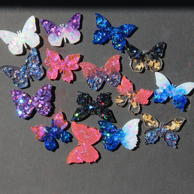 DIY Butterfly Shaped Silicone Resin Mold Pendant Necklace Earring Mold  Jewelry Tool Jewelry Accessories - AliExpress