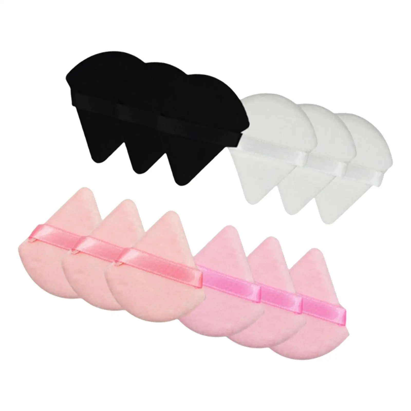 12Pieces Triangle  , with Strap Soft Makeup Puff for Loose   Products Body  Contouring under Eyes Corners