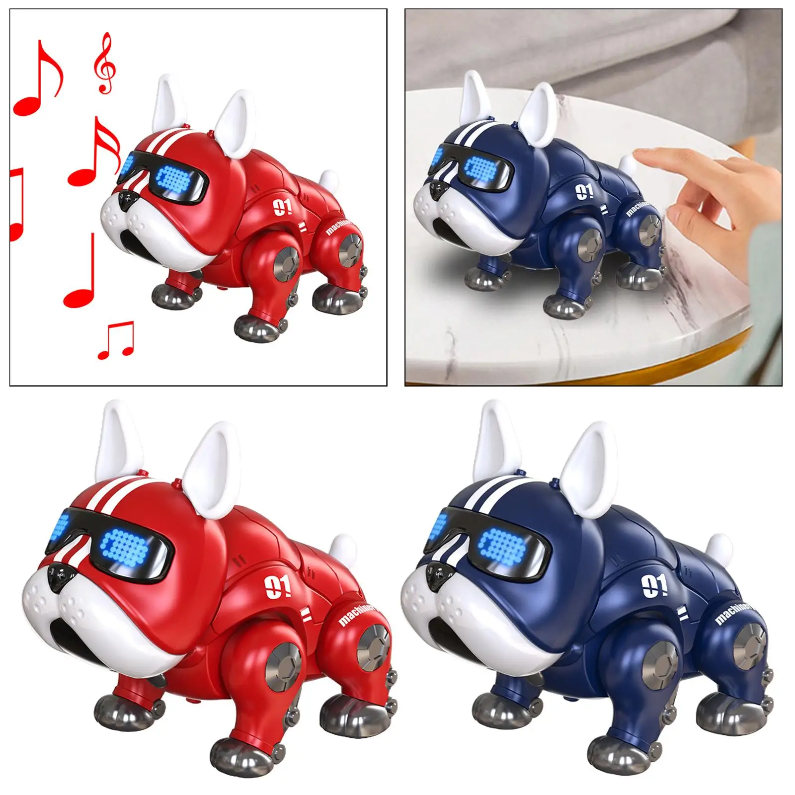 Walking Dancing Robot Dog Toys Crawling Music Toys Dance Music Puppy Robot for Children
