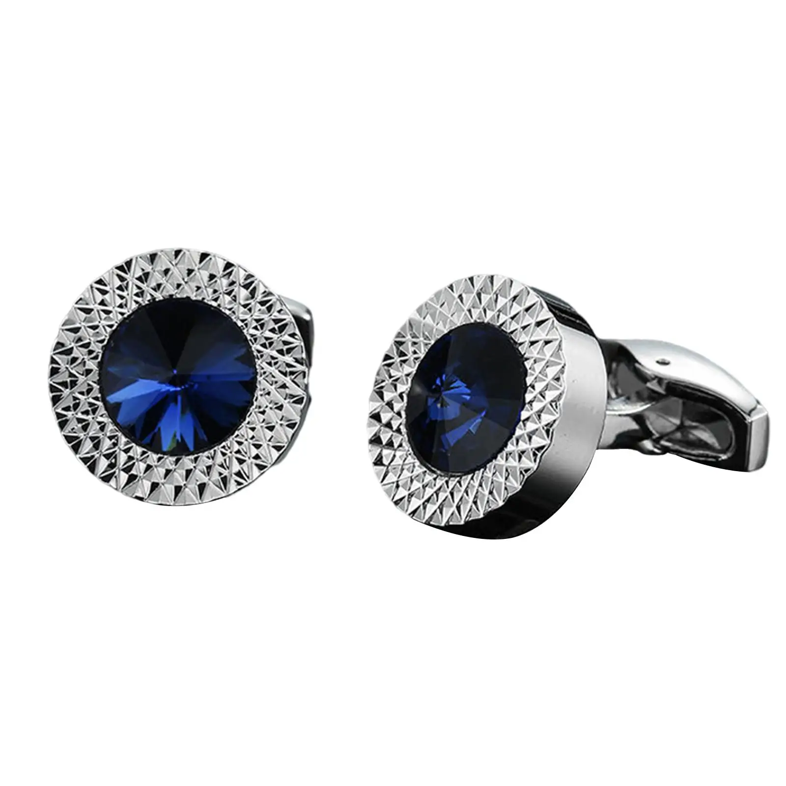 1 Pair Classy Stylish Shirt Cuff Links Crystal  Suit Accessories for Party