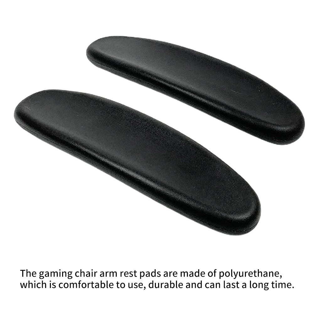 Description Picture 6 of item1pair Soft Durable Comfy Replacement Cover Caps Home Office Black Cushion Gaming Chair Armrest Pad Universal Accessories