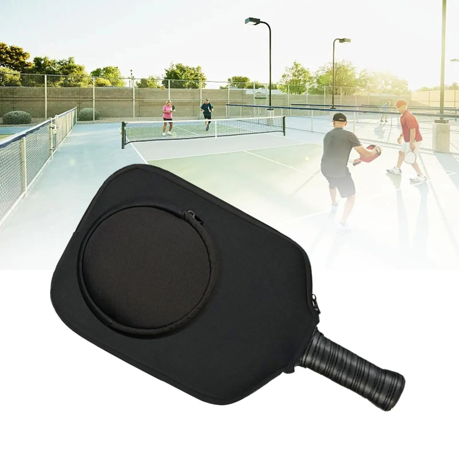 Neoprene Pickleball Racket Sleeve Protective Cover Waterproof Pickleball Paddle Storage Carrier Pouch for Table Tennis Paddle