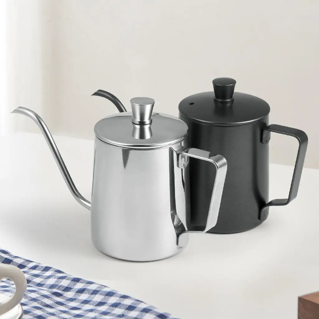 Small pourer of coffee, tea maker, swan neck jug, saucepan, teapots