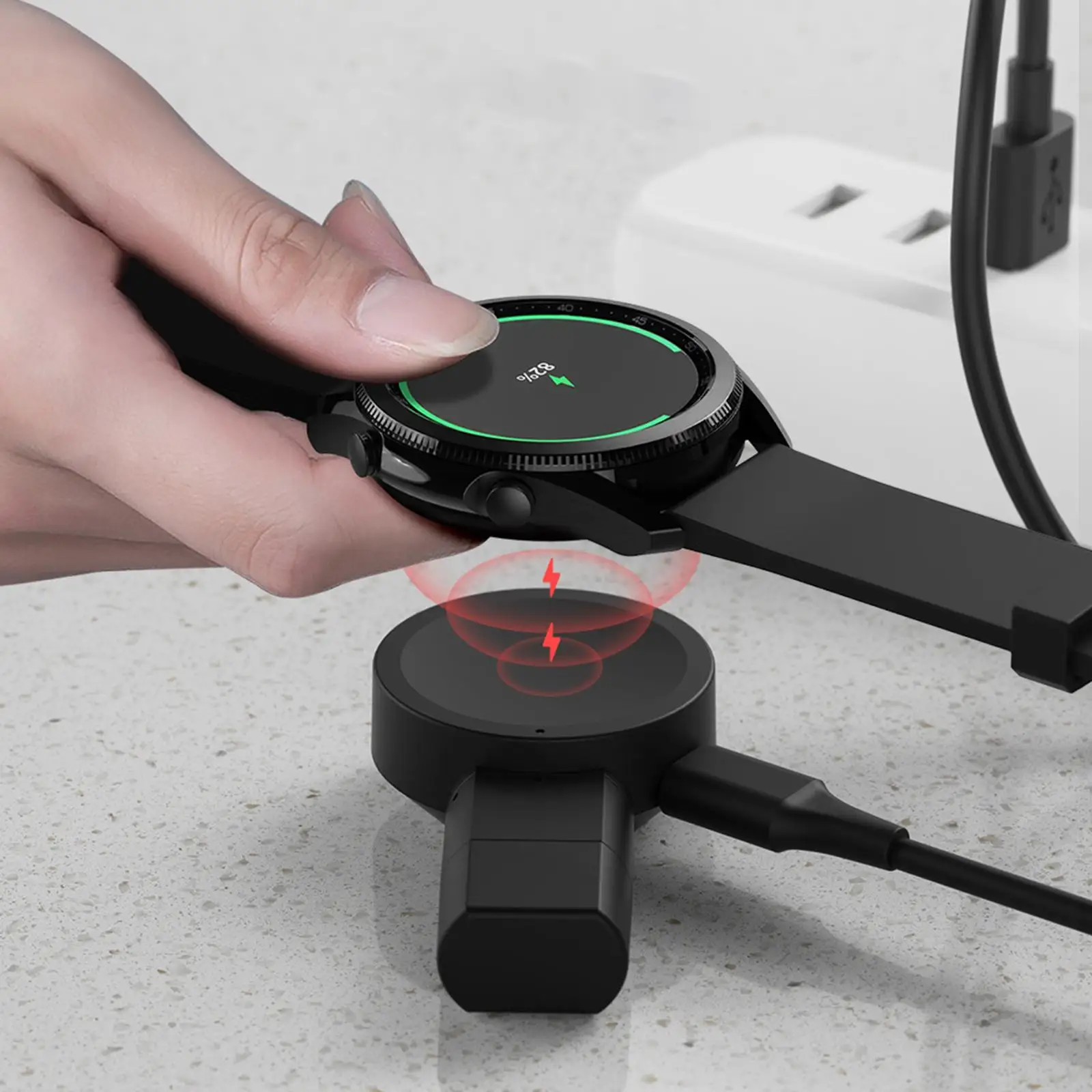 Portable charger for watch with USB, Type C Charging Port Easily Carry