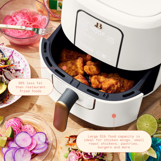 Beautiful 6 Quart Touchscreen Air Fryer, Black Sesame by Drew Barrymore