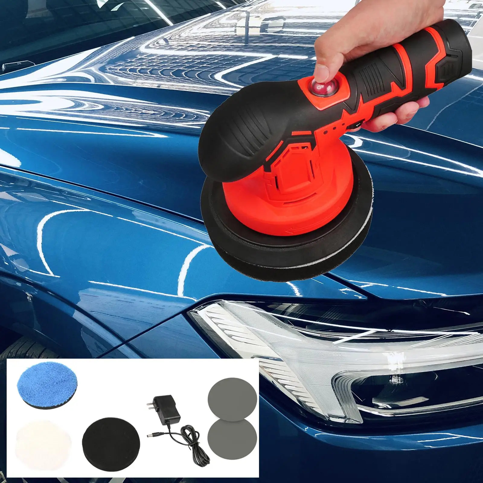 Polishing Waxing Machine Variable Speeds Ergonomic Handle Low Noise Car Polisher Buffer for Sanding Floor Metal Polishing Waxing