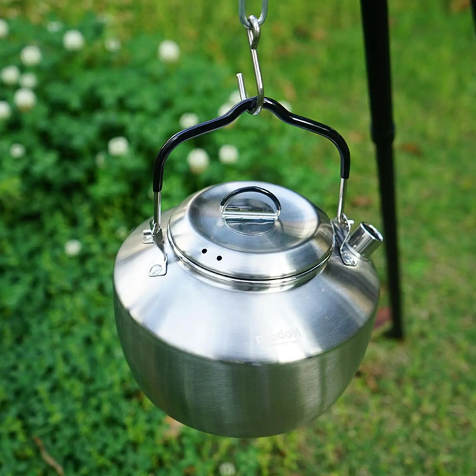 Teapot Coffee Pot Portable Outdoor Cook Pot Lightweight Teakettle 51oz Camping Water Kettle for Cooking Campfire Hiking Barbecue
