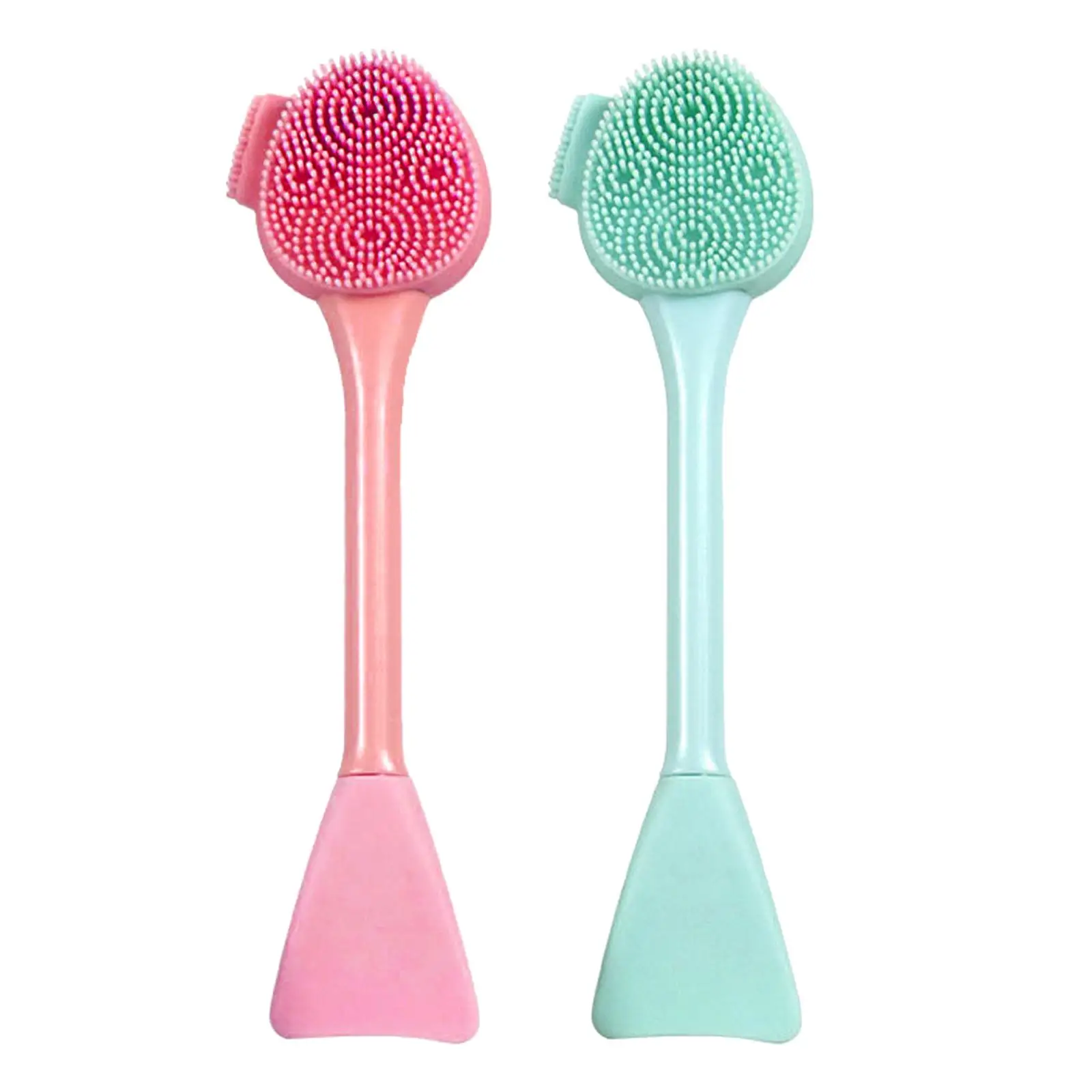 Silicone Face Cleanser Massager Brush Double Ended, Removing Blackhead for Women Easy to Grip Cleansing Exfoliating Skin Care