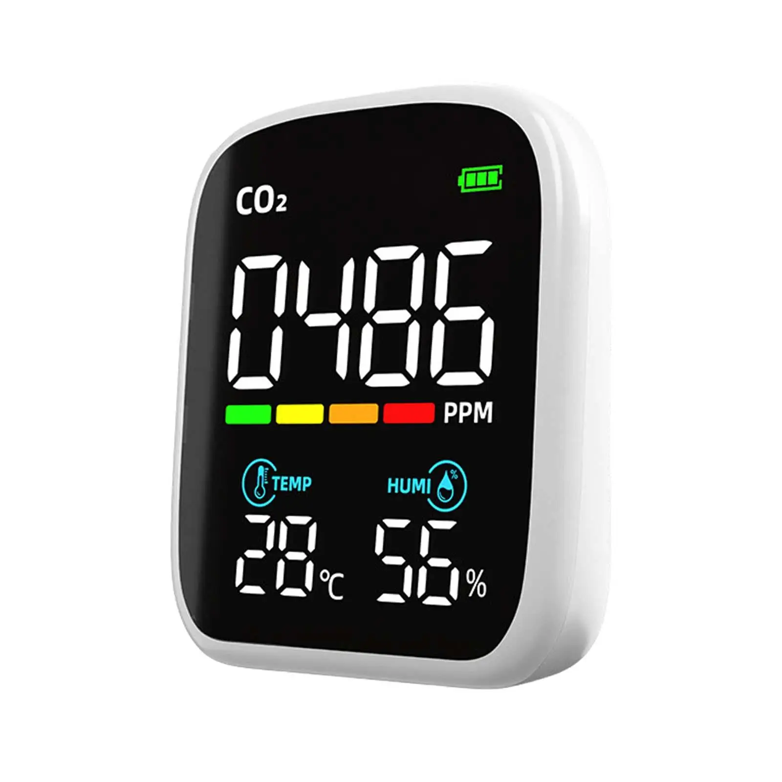 CO2 Digital Monitor Tester Meter Monitor Large Screen Air Quality Analyzer Monitor for Travel Hotel