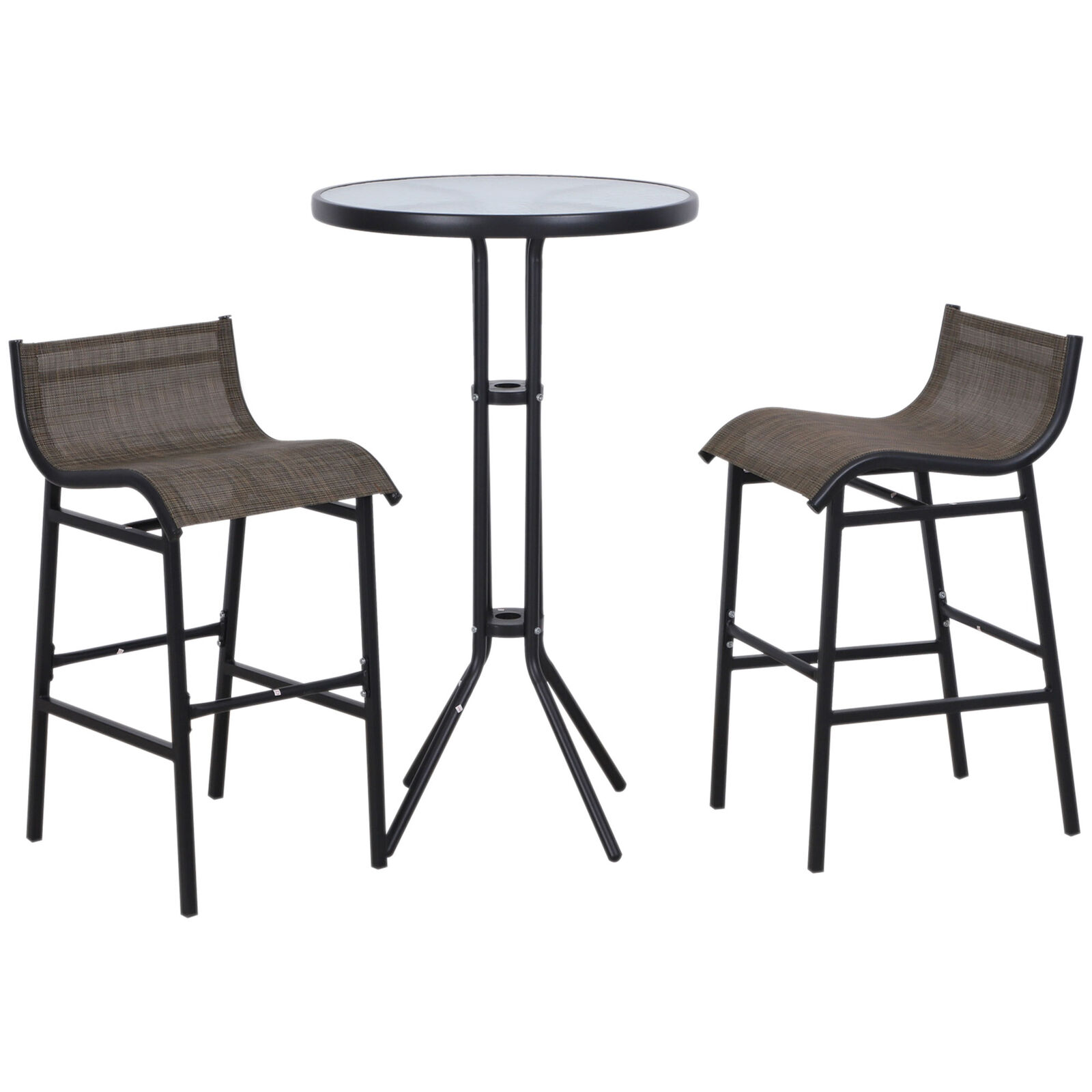 Title 3, 3 pz Outdoor Patio Bar Tavolo Sedie Bistro Set ...