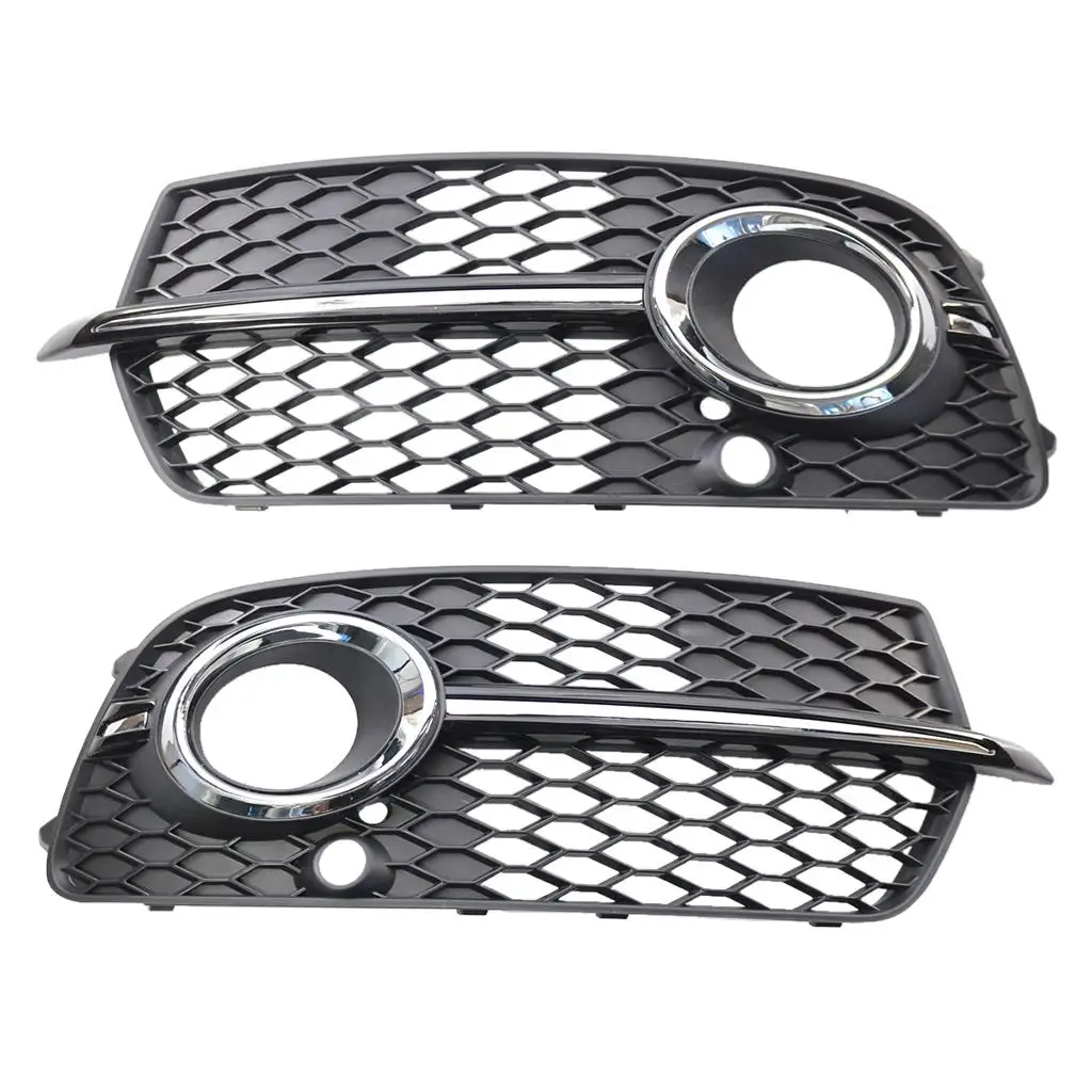 Front Fog Light Grill Grille Cover Fits for Audi Q5 13-16 Replace 8R0807681S / 8R0807682N