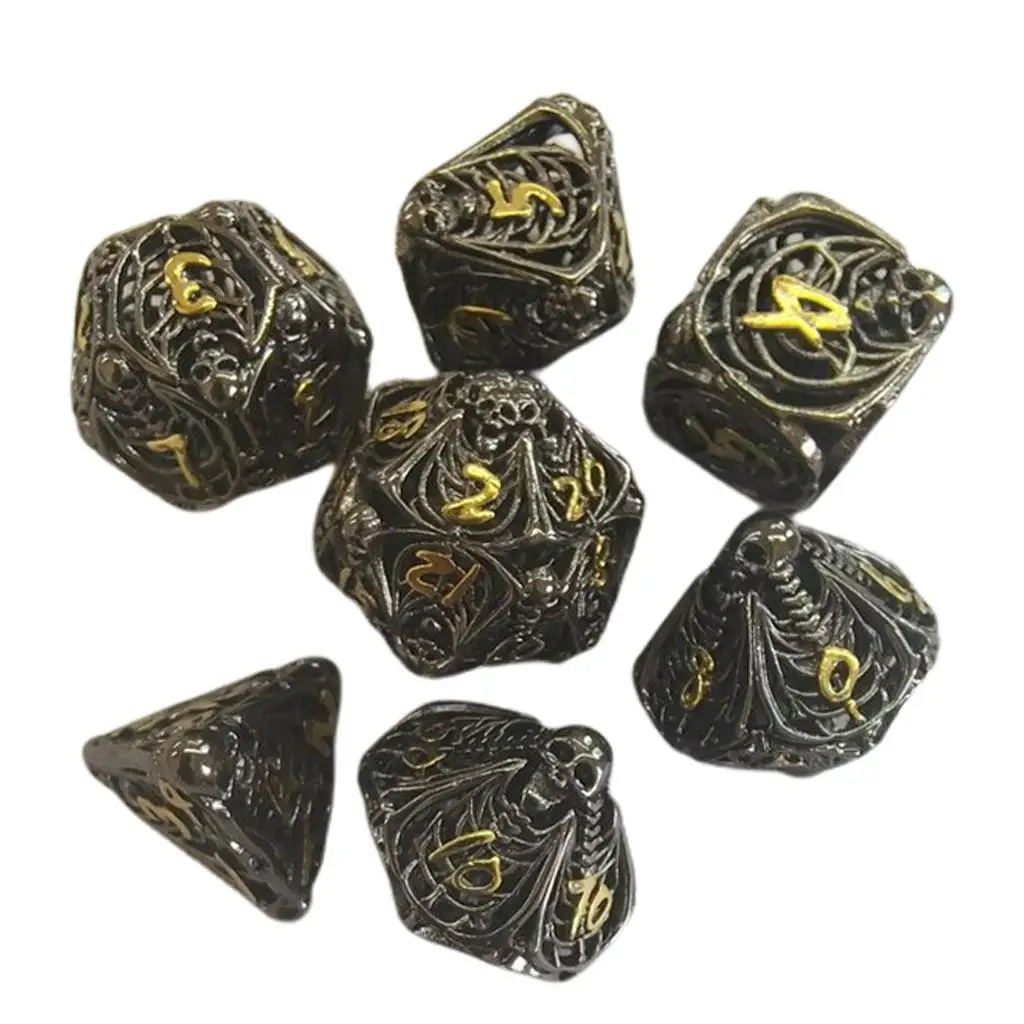 7 Pieces Ancient Polyhedral Dices DND Board Game Dices Set for Bar Toys Lovers Dices Gift MTG RPG Entertainment Dices Set
