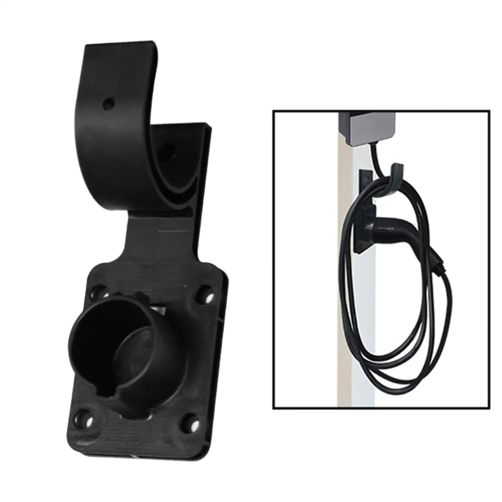 EV Charger Holder Easy Installation EV Charger Cable Holder Gun Head Socket Fit for Electric Car