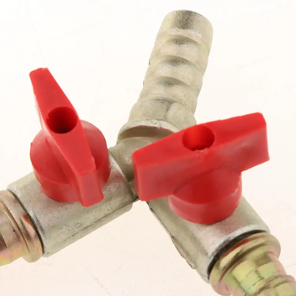 Hose Barb Y Shaped Type 3 Way Ball Fitting Connector Gas Fuel