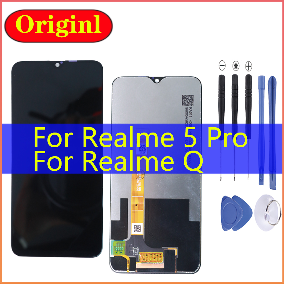 ЖК-дисплей 6,3 дюйма для OPPO Realme 5 Pro, сенсорный экран для OPPO Realme  Q RMX1971, ЖК-дисплей с рамкой | AliExpress