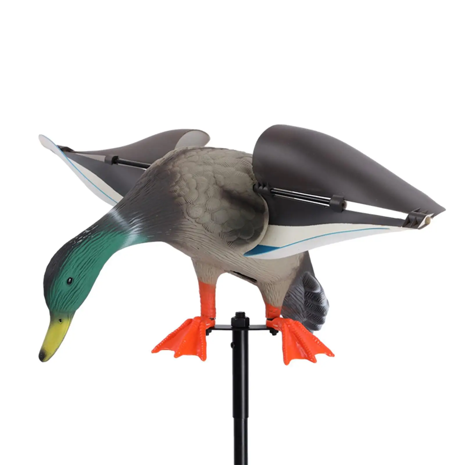 Rotating Wing Duck Decoy Durable Lifelike Realistic 3D Mallard Decoy Hunting Duck Decoy for Outdoor Pond Garden Decoration 