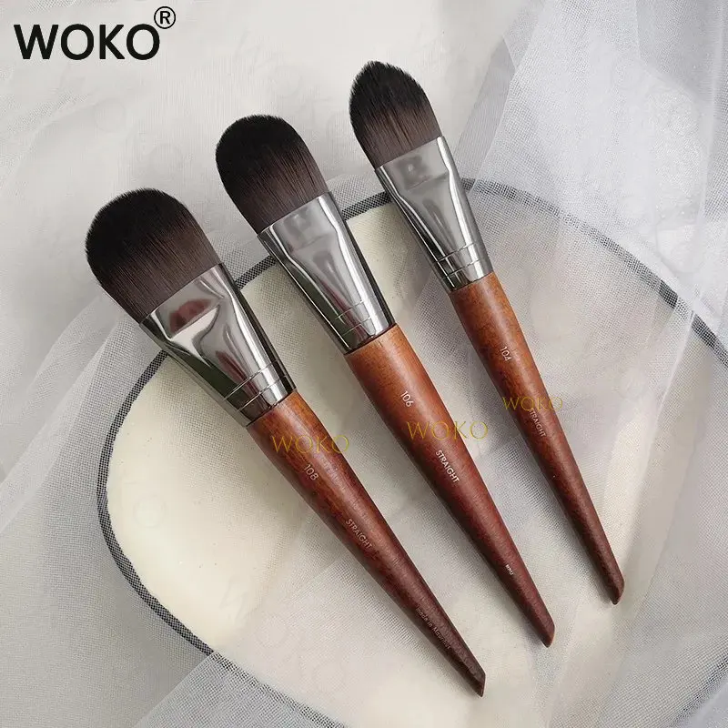 Best of M108 106 Flat Foundation Brush BB Cream Blender Concealer Foundation Liquid Brush Large Foundation Brush Cream Makeup Tools Reviews & Tips - Image 4