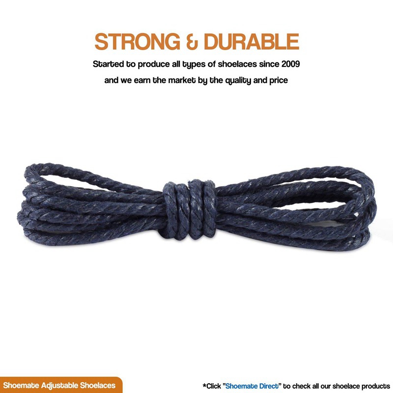 1 Pair Round Shoe Laces Leather Waxed Shoelaces Outdoor Leisure Boots Shoelace Adult Unisex Shoe Lace 60/90/120/150CM