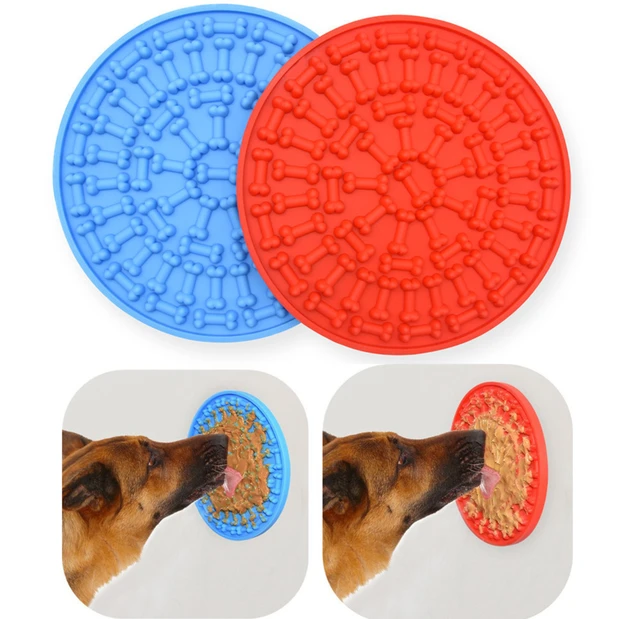 Dog Licking Mat Puzzle Bowl & Peanut Butter Lick Pad With Strong Suction  Cup Raised Flower Slow Feeder For Pet Boredom Relief - AliExpress