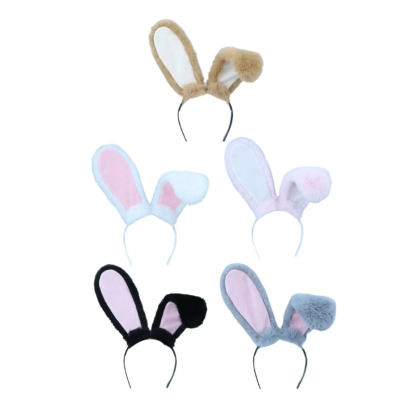 Rabbit Ears Headwear Headdress Ear Hair Hoop for Cosplay Holiday