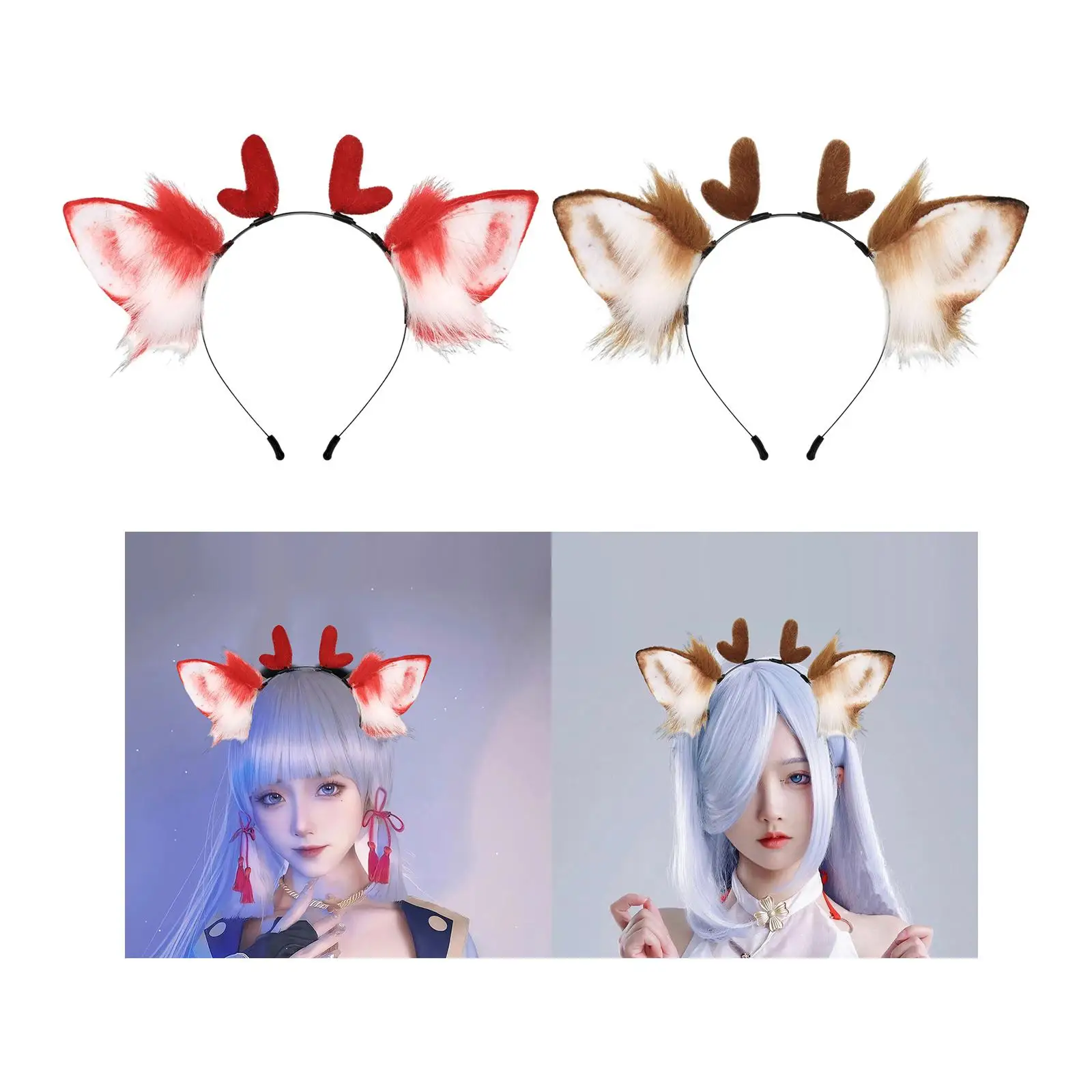 Furry Headband Cosplay Accessories Decoration Costume Headgear Hair Band for Birthday