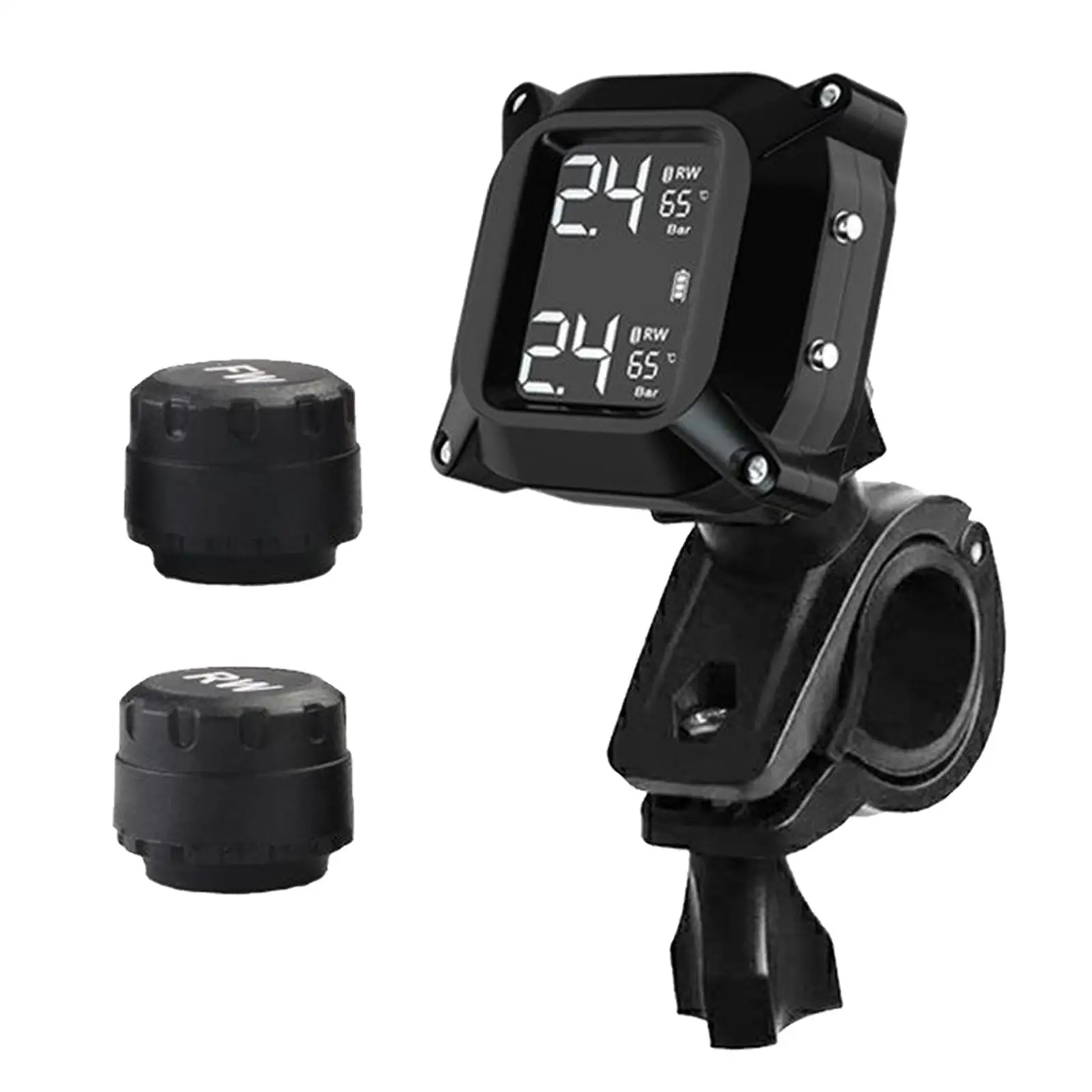 Tire Pressure Monitoring System with 2 TH/WI Sensor for Motorcycle Car
