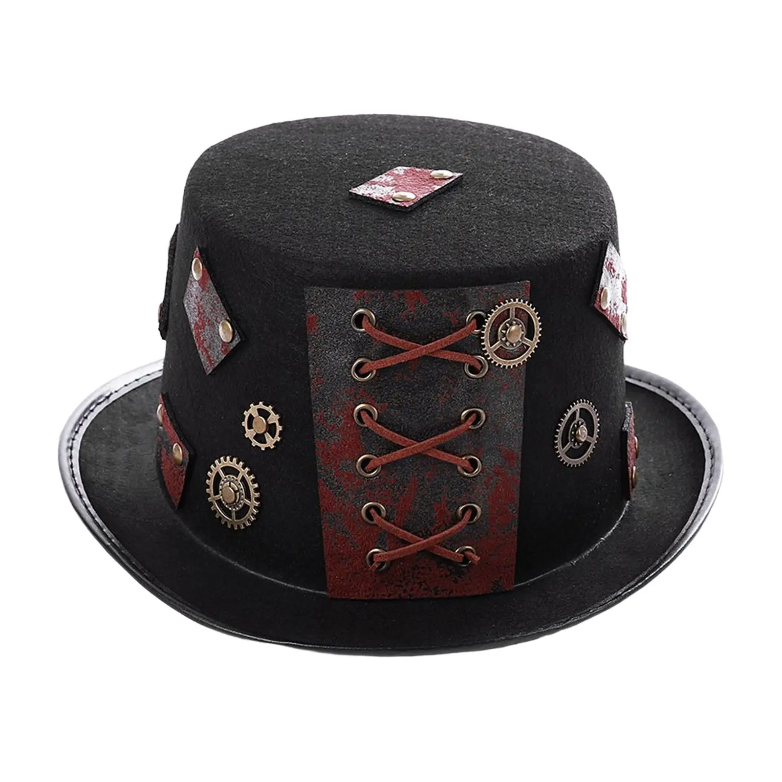  Steampunk Top Hat with String Gear Cosplay Costume Hat, Accessories Masquerade Costume Party for  Carnival Elegant