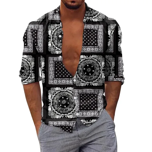 Camisas De Diseñador Para Hombre NUEVO Casual Light Luxury Pattern