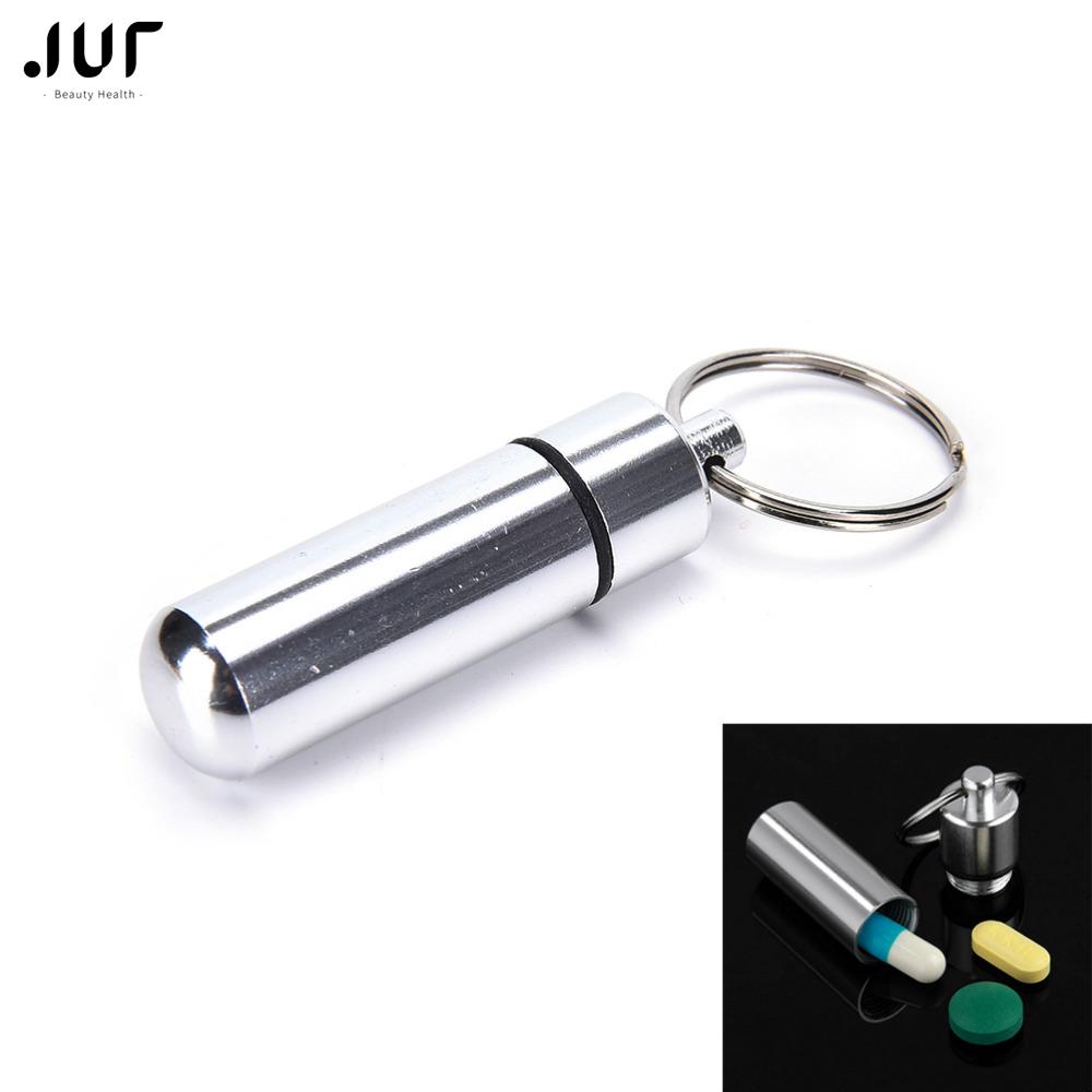 Best of 1PCS Medicine Pill Box Case Silver Waterproof Aluminum Drug Organizer Keychain Tablet Pillbox Container Stash Holder Reviews & Tips