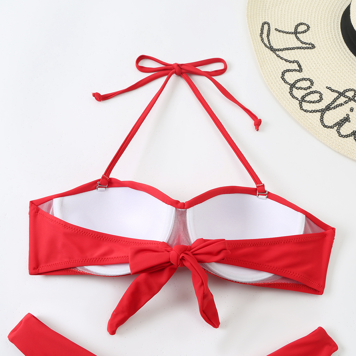 Push Up Bikini Set - Womens Halter Underwire Swimsuit 2024