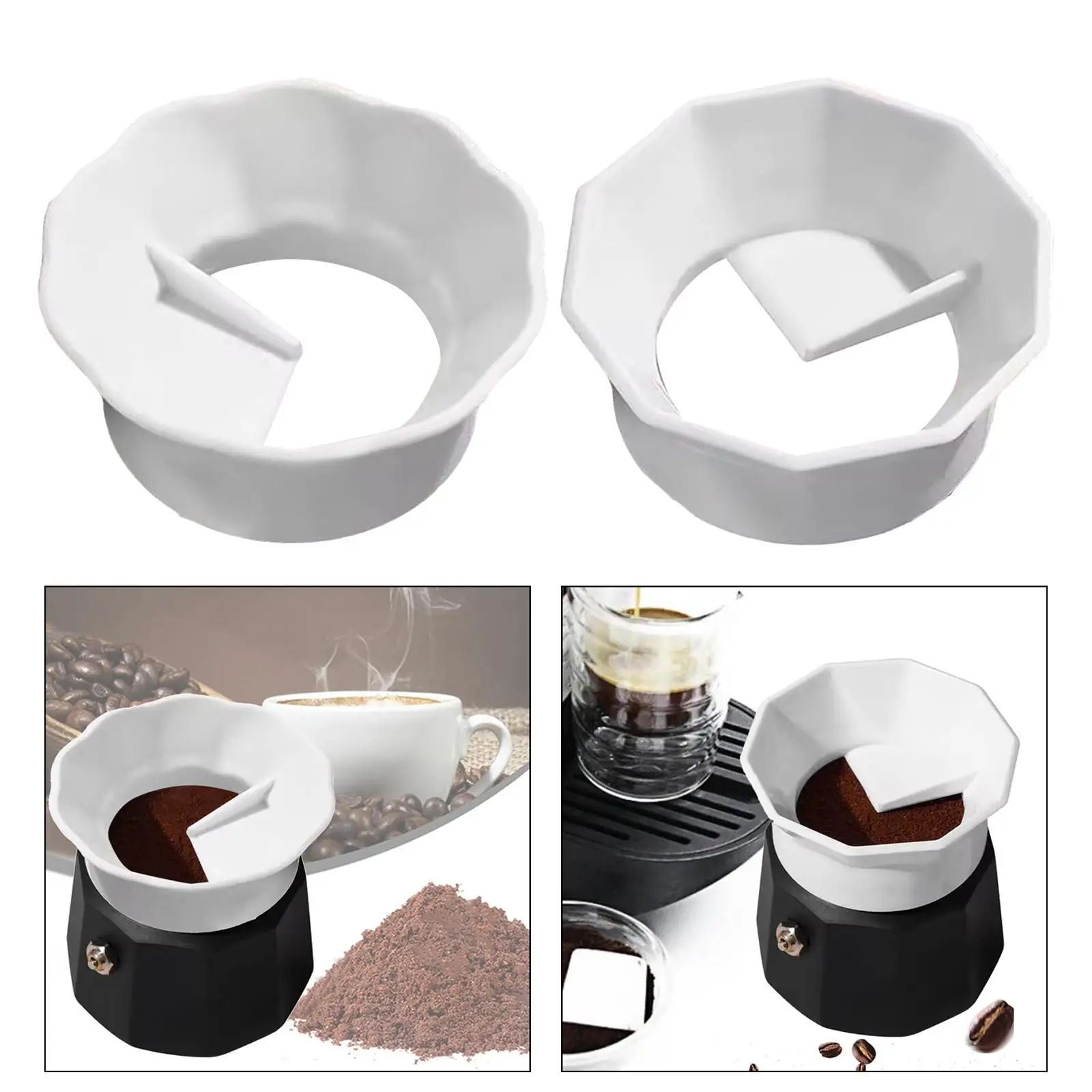 Coffee Dosing Rings Accessories Rotary Powder Dosing Rings Espresso Dosing Funnel for Coffee Shop Portafilter Pot Office