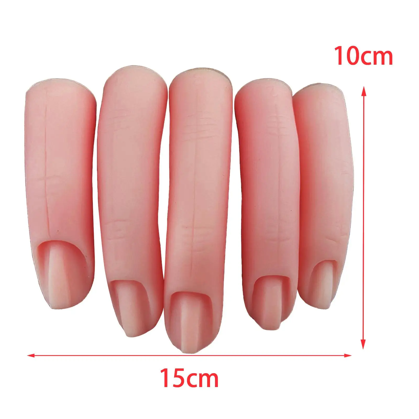 5x Silicone Practice Finger Training Display Tools Fake Finger for Nails Practice