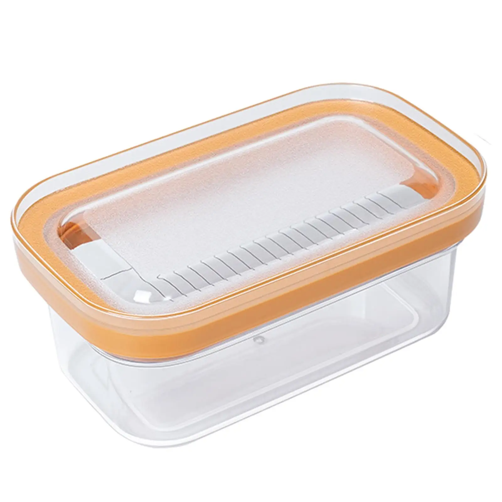 Butter Cutting Storage Box Butter Keeper with Cutter Rectangle Sealing Butter Dish for Countertop Kitchen Home Baking