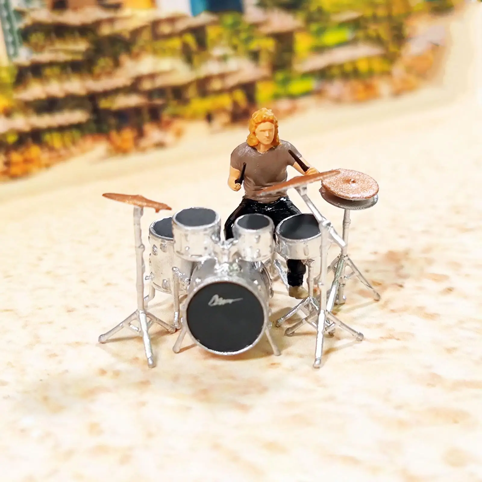 1:64 Rock Music People Figure Resin Model DIY Projects Micro Landscape Layout Miniature Scenes