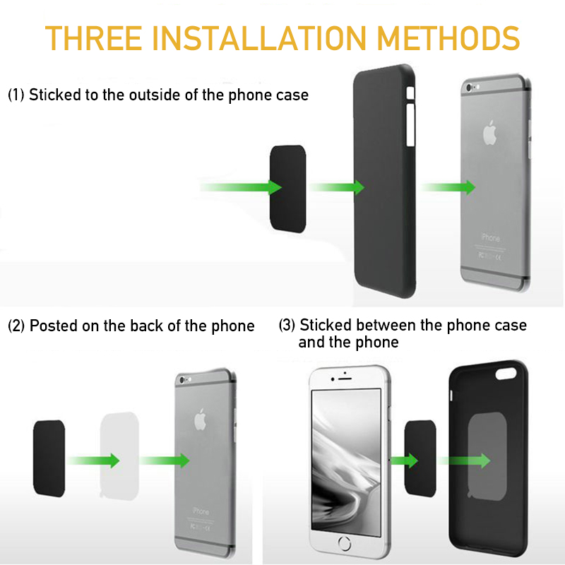 Magnetische Metall Platte Für Auto Telefon Halter Universal Eisen Blatt Disk Aufkleber Halterung Handy Magnet Ständer Für IPhone – Detail 5