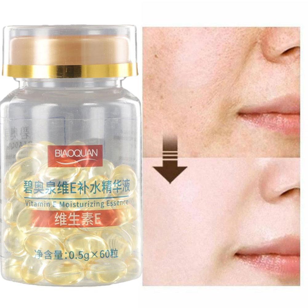 Best of Vitamin E Soft Capsules Serum Hydrating Essence Removal Freckle 60pcs / bottle Spot Acne Capsules Whitening Moisturizing Trea Reviews & Tips